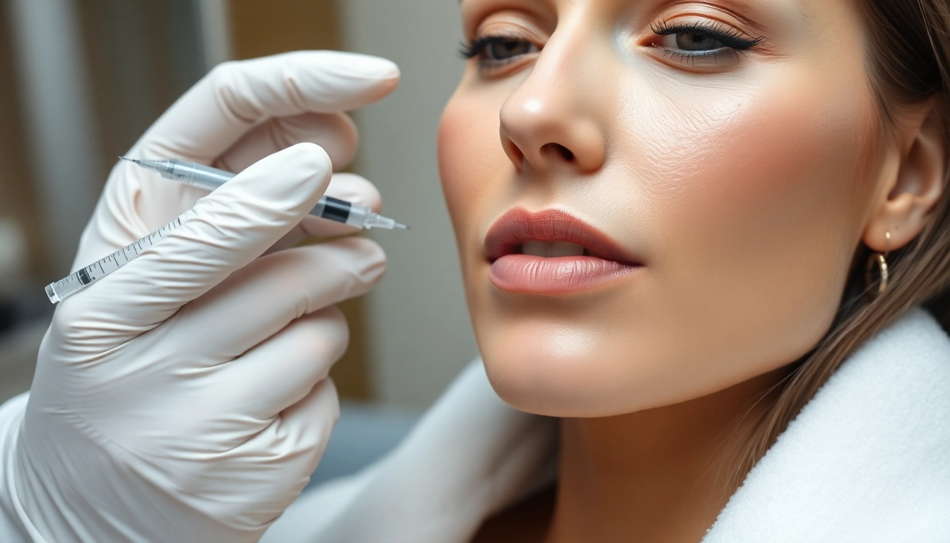 Professionelle Botox Behandlung in Zürich: Facharzt führt präzise Faltenbehandlung durch, zeigt Gesicht in ruhiger Atmosphäre für natürliche Ergebnisse.