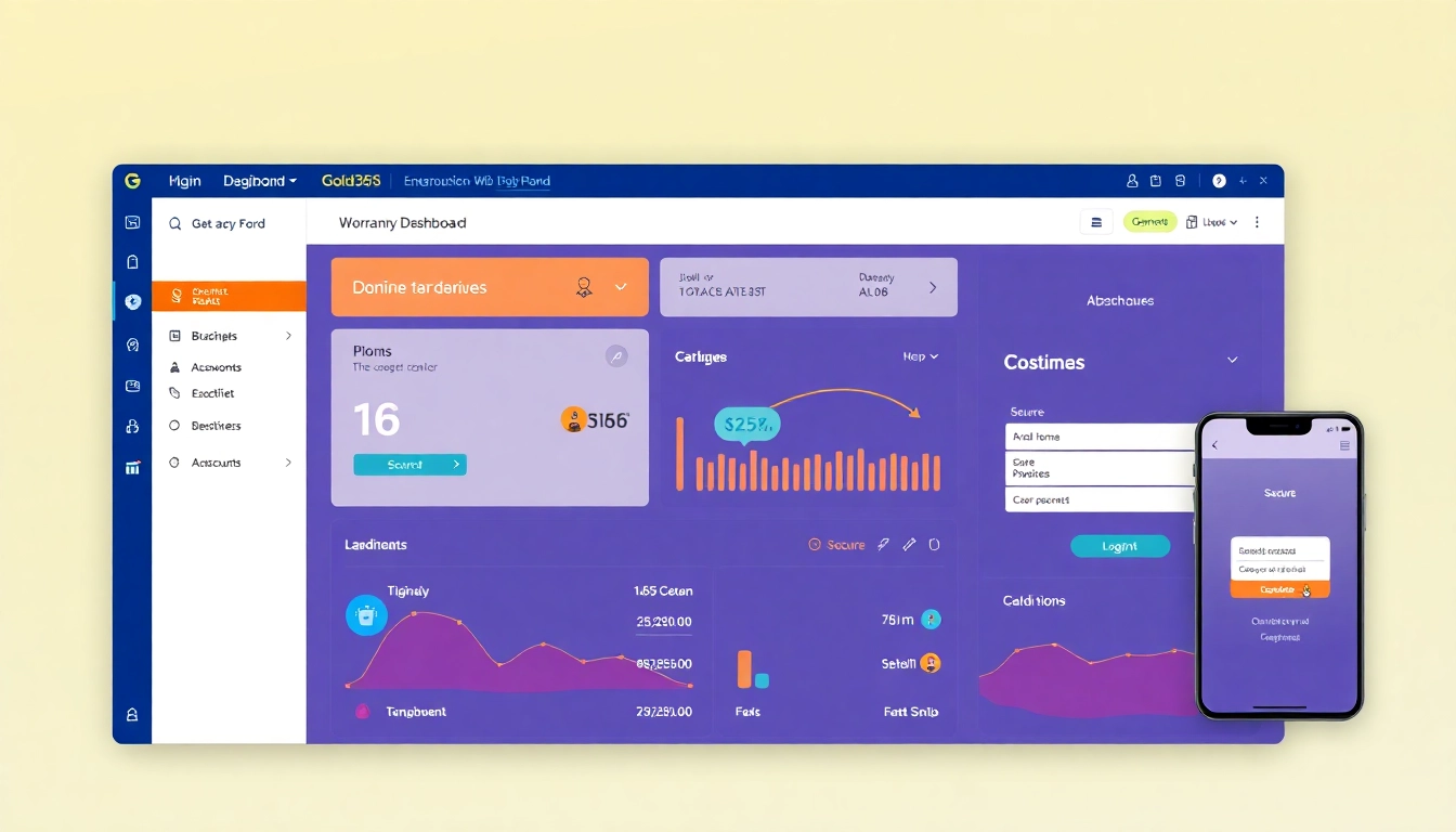 Gold365 login portal displaying secure login screen with vibrant design and user-friendly interface, accessible on mobile devices.