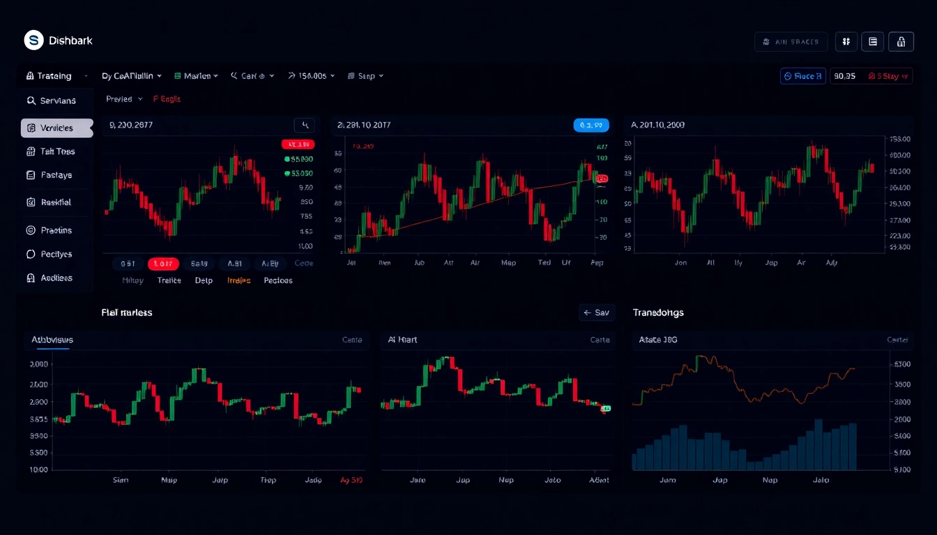 Trading view platform displaying real-time market charts with analytical tools for traders and